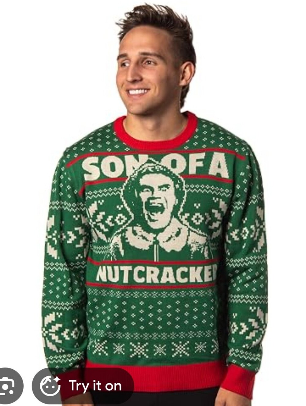 Bioworld "ELF" Movie  "Son of a Nutcracker" Ugly Christmas Sweater - Medium